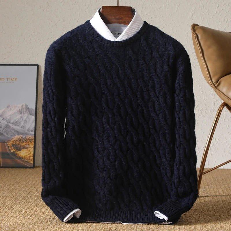 Pull en Laine Mérinos à Maille Cable | Doux & Chaud