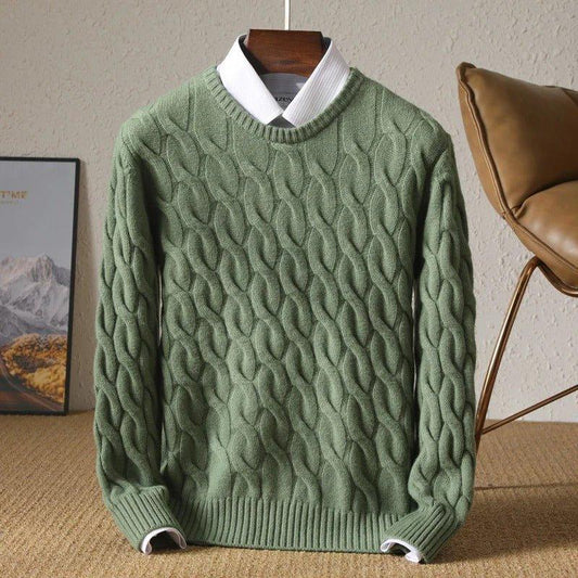 Pull en Laine Mérinos à Maille Cable | Doux & Chaud