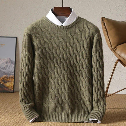 Pull en Laine Mérinos à Maille Cable | Doux & Chaud