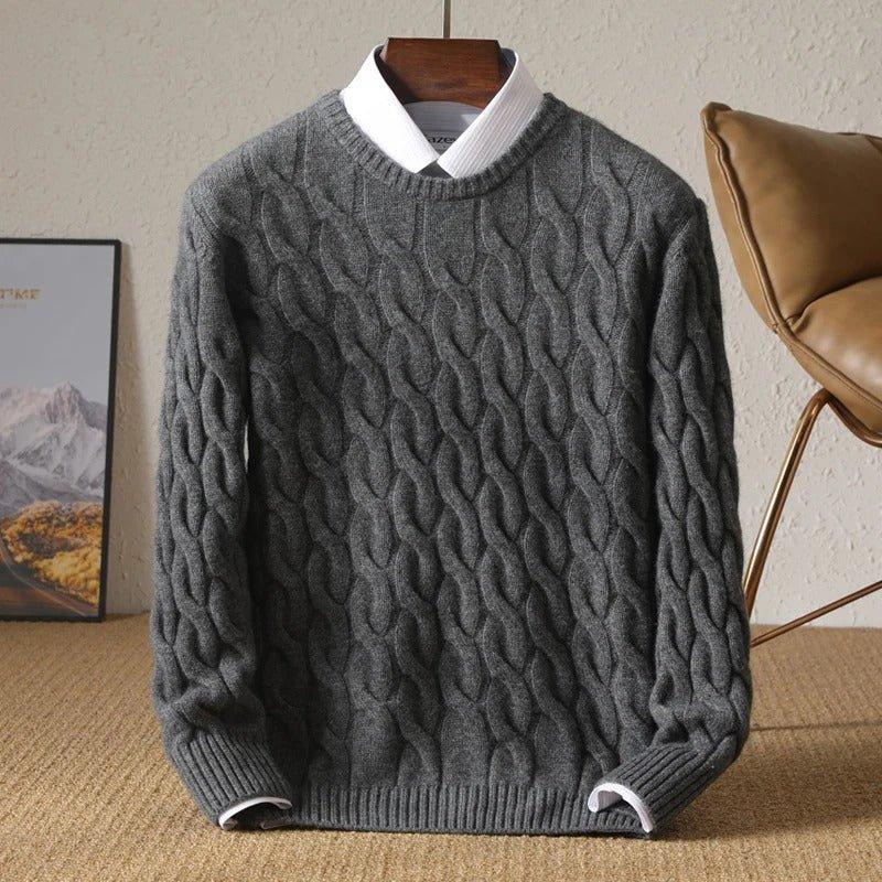 Pull en Laine Mérinos à Maille Cable | Doux & Chaud
