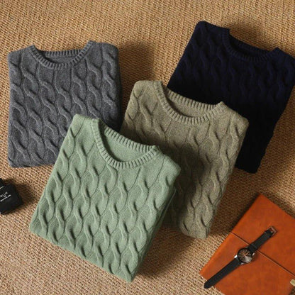 Pull en Laine Mérinos à Maille Cable | Doux & Chaud