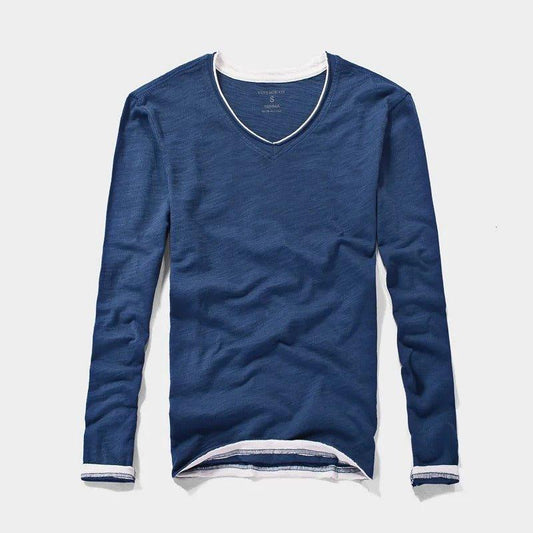 Pull Décontracté en Coton pour Homme | Col en V & 100% Coton